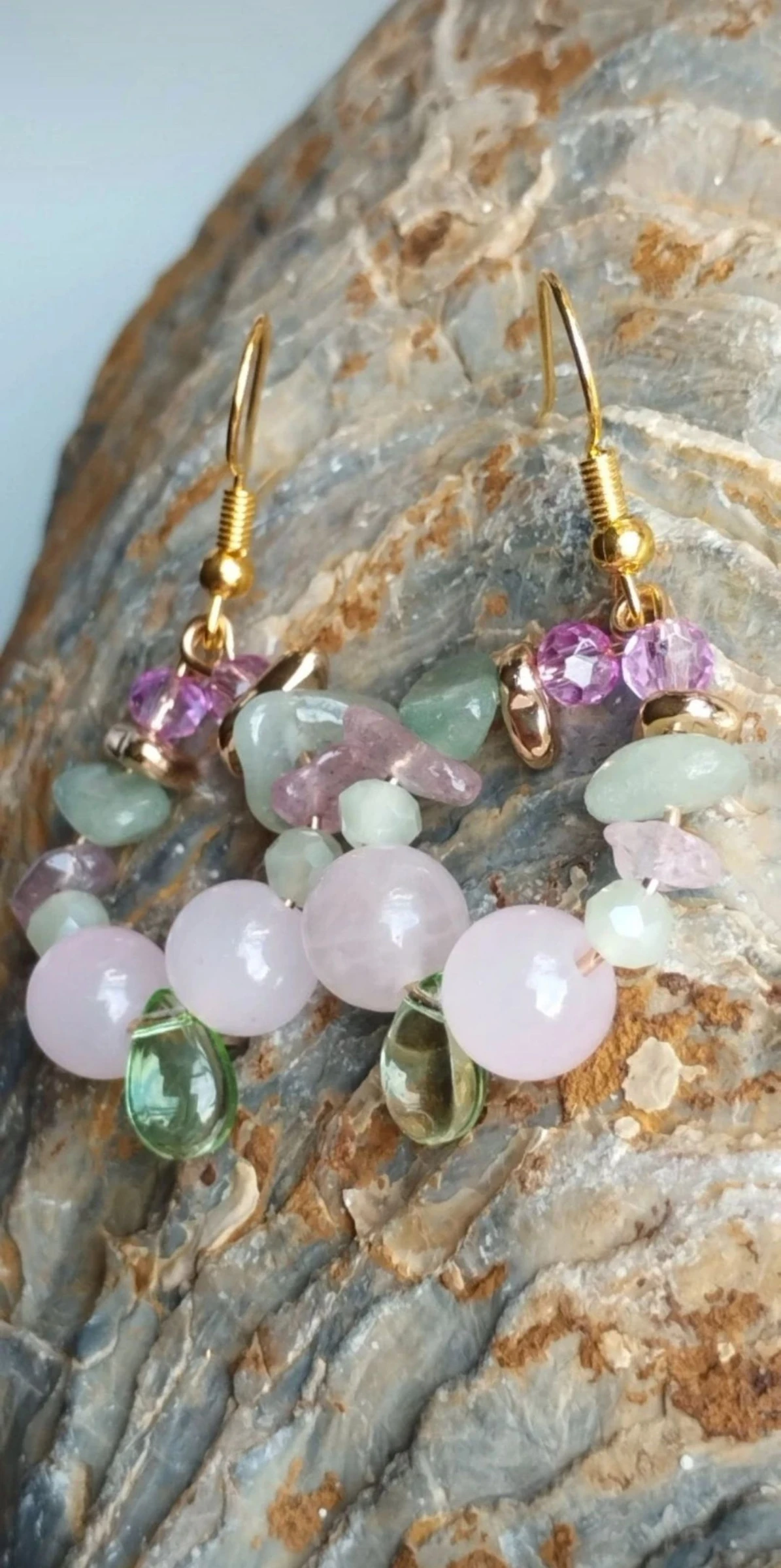 1 x 10€🌟  2 x 16€🌟 ❤️‍🔥🎁🧸🫴🏼Magnifiques Boucles d'Oreilles Artisanales en Minéraux Naturels🫴🏼🧸🎁❤️‍​ – photo 2